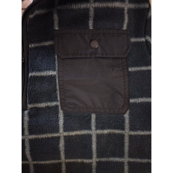 Goodfellow & Co. Men's Blue Check Polyester Fleece Jacket, Medium, NWT - Picture 5 of 9